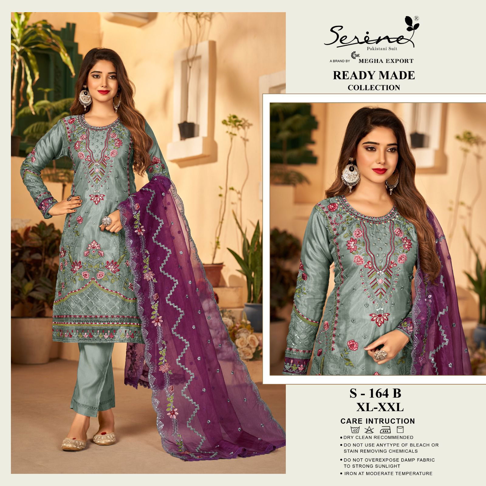 S 164 By Serine Readymade Pakistani Suits Catalog
